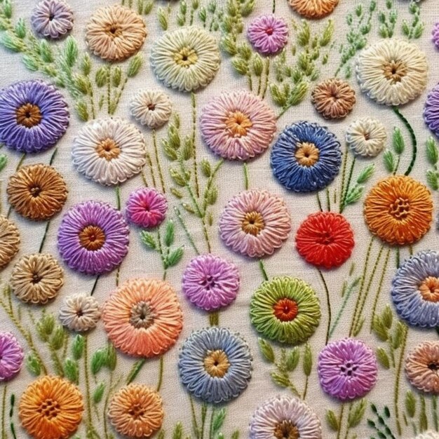 broderie detaliu - motiv floral